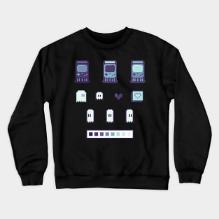 Retro Arcade Ghost pixel art collection Crewneck Sweatshirt